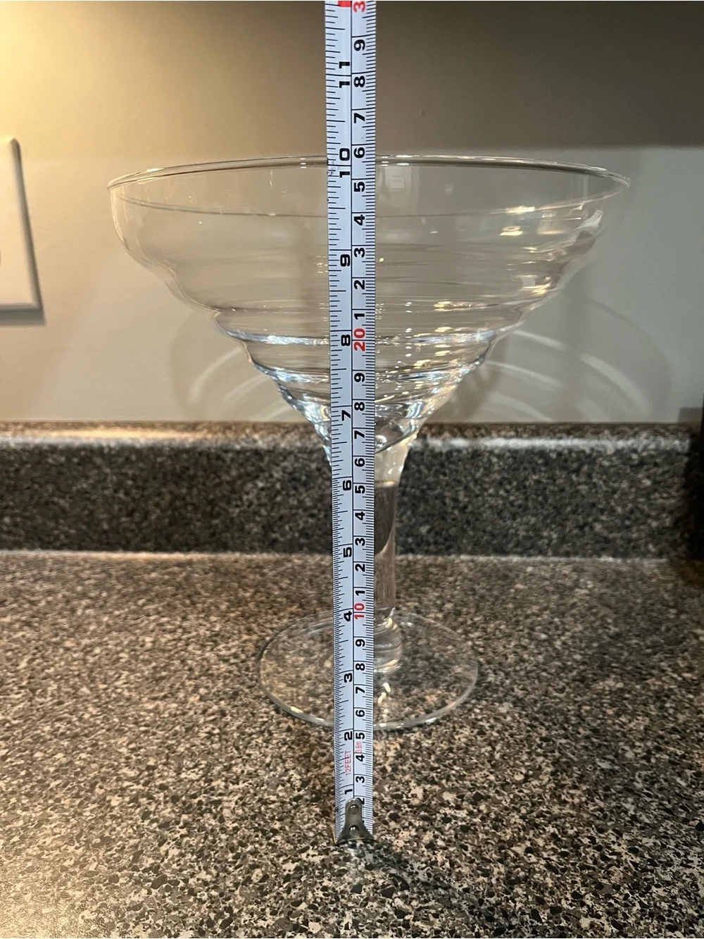 Decorative EXTRA LARGE Clear Glass Martini Coupé - Picture 2 of 5